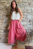 Arbi Gingham Pocket Culotte Pant Chilli